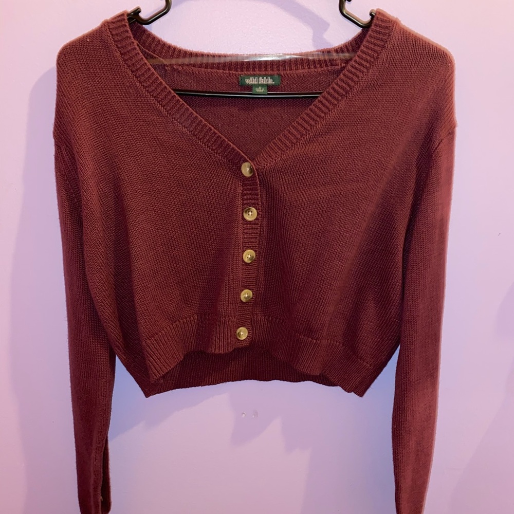 Button down sweater